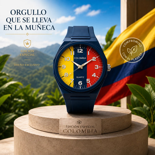 🔥 Lleva la Pasión de Colombia en tu Muñeca | Reloj Tricolor